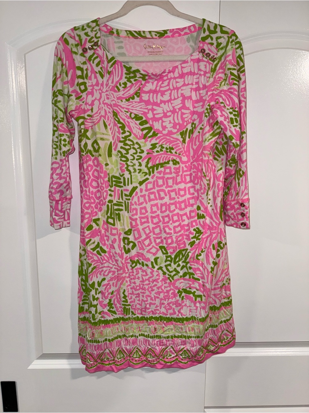 Lilly Pulitzer Pink & Green Printed Women’s Shift Dress
